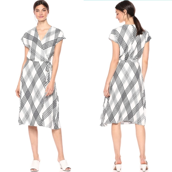 Joie Bethwyn B Porcelain Plaid Dress - Picture 1 of 13